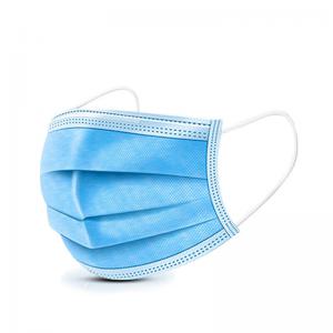 Disposable 3-Ply Face Mask Antiviral Medical Surgical Mask with Earloop Polypropylene Masks for Personal Health - 50 Pieces (Blue)