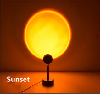 Corlorful rainbow sunset projection lamp 180 degree rotatable modern lamp night light