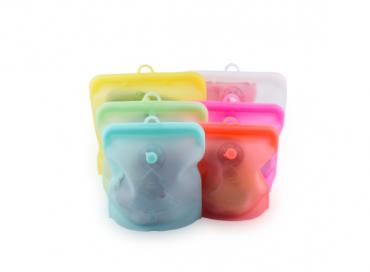 Food Storage Bag Reusable Silicone Food Bag Leakproof Fresh Keeping Freezing Food Sealer Bags Food Container